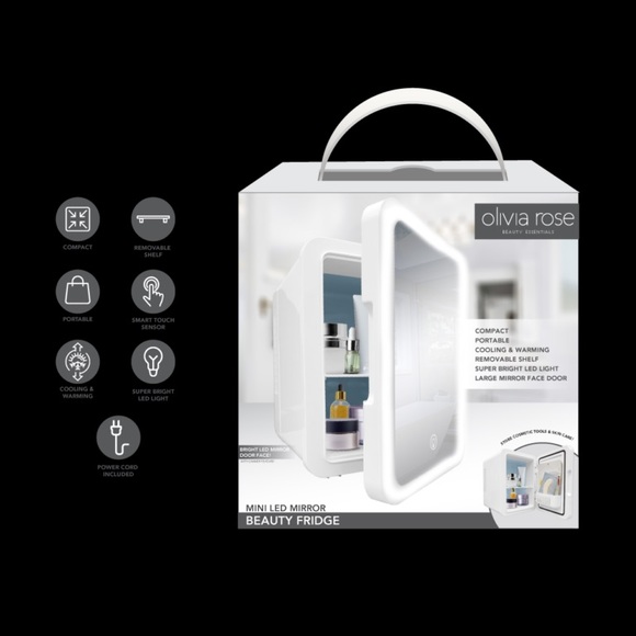 Olivia Rose LED Mirror Beauty Fridge - Picture 2 of 4